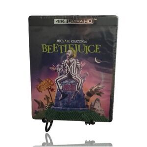 Beetlejuice 4K Ultra HD Blu-ray Tim Burton Classic Comedy Fantasy Film: Sealed